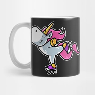 Cute Unicorn Retro Roller Skate product Mug